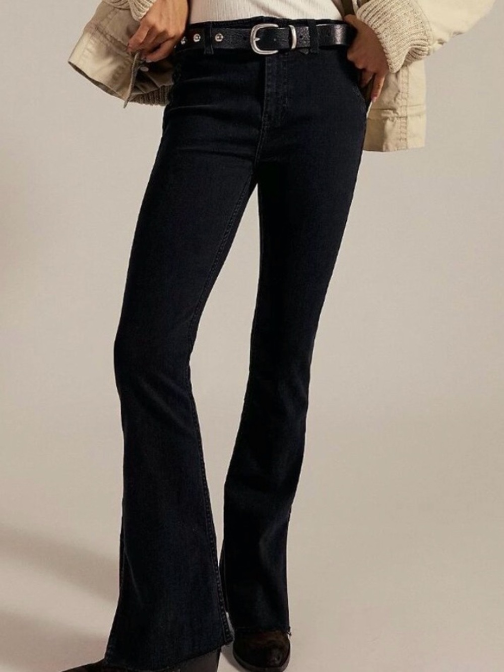 We The Free Level Up Slit Slim Flare Jeans